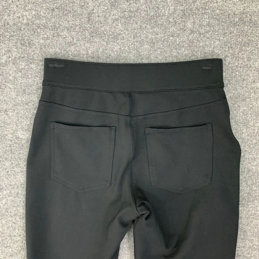 Spanx Pant Womens SP Small Petite The Perfect Black Ankle Ponte Knit Pull On